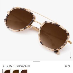 Krewe Brenton Matte Oyster Amber Gradient Sunglasses
